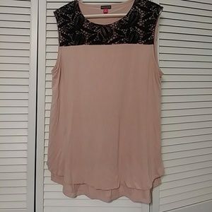 Rose Color with Black Lace Top